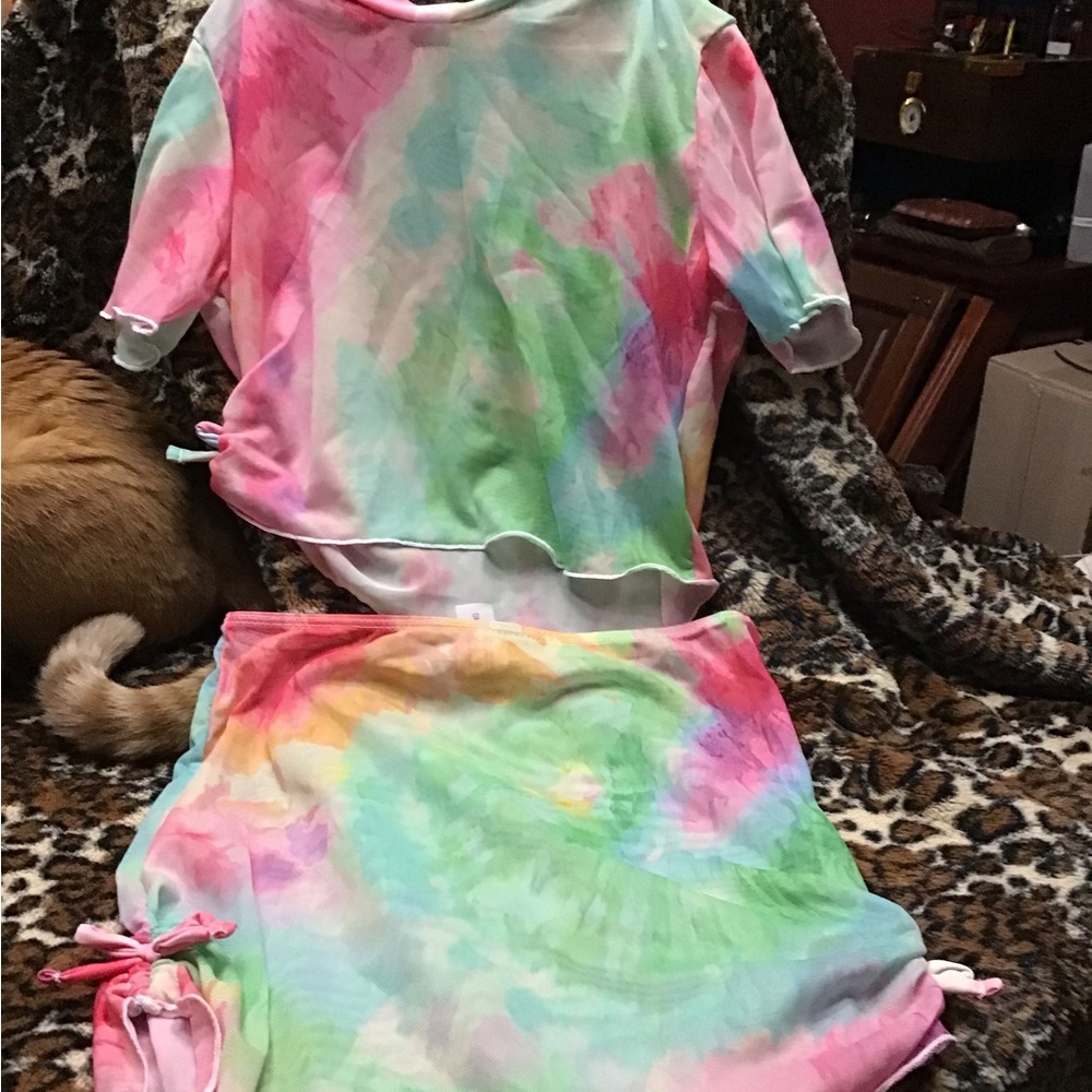 NWOT TWEEN GIRL 4 PACK TIE DYE DRAWSTRING SIDES
